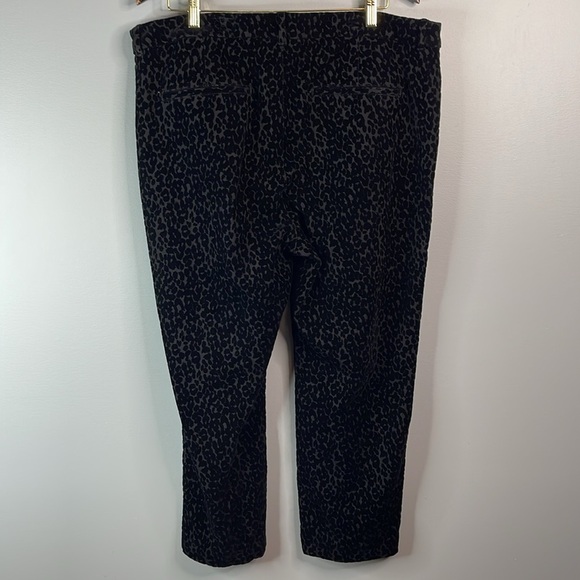 Old Navy Pixie High Rise Flocked Black Leopard Pants Ankle Secret Slim Pocket 18 - Picture 7 of 11